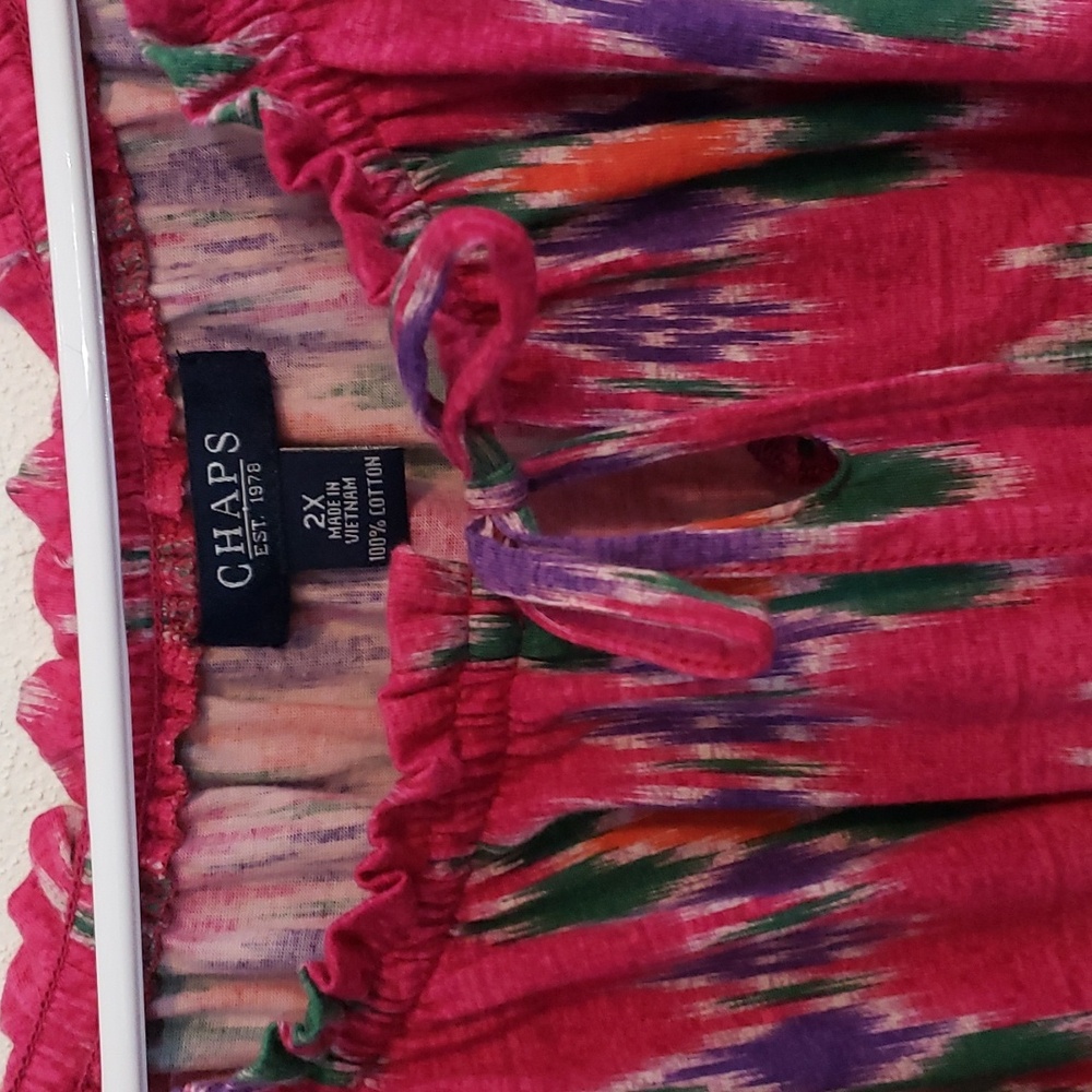 Chaps Womens Pink Blouse Size 2x - image 2